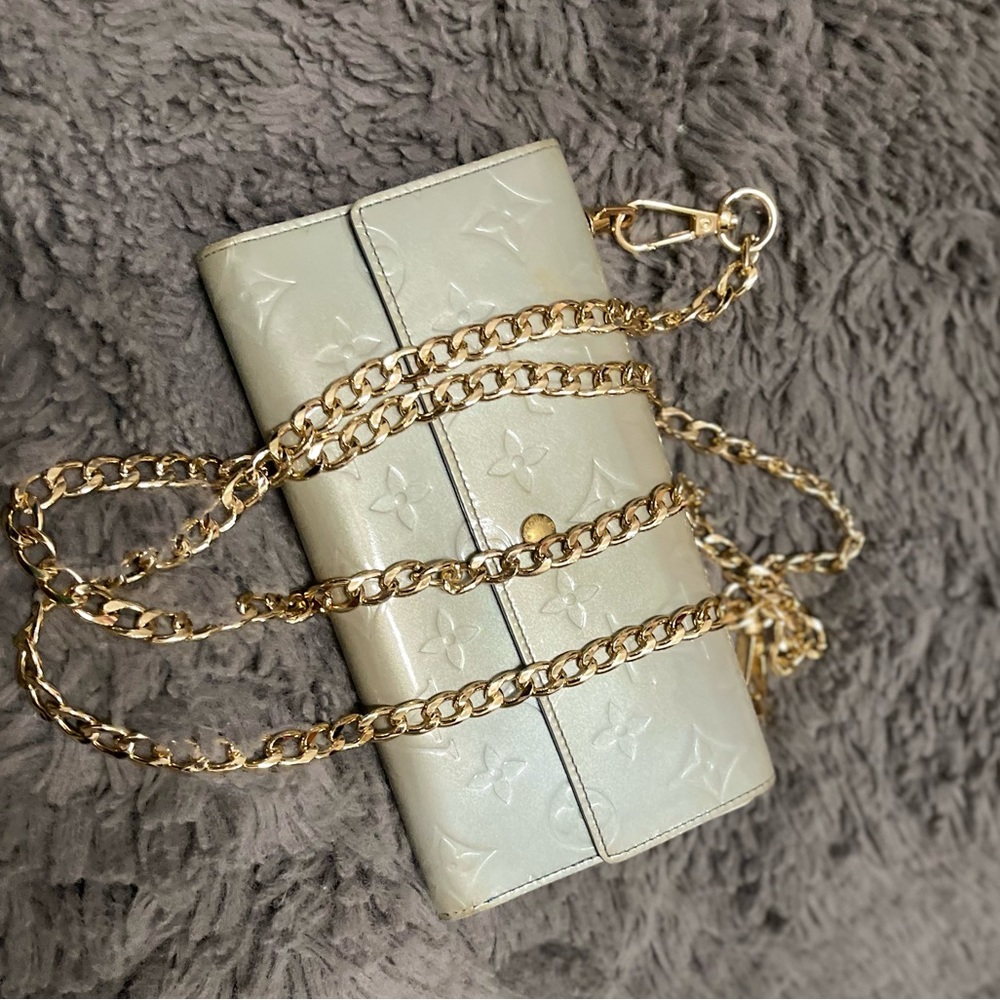 Louis Vuitton Mono Vernis Blue/grey long wallet